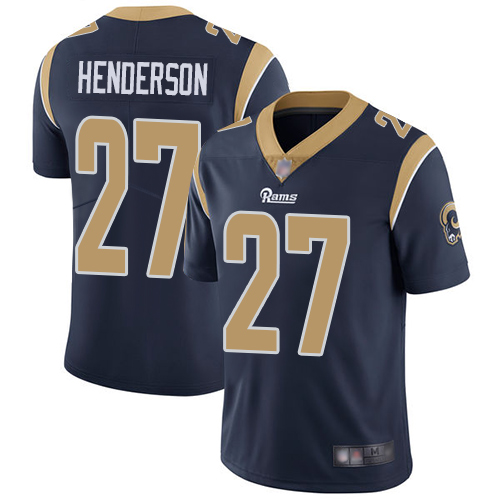 Los Angeles Rams Limited Navy Blue Men Darrell Henderson Home Jersey NFL Football #27 Vapor Untouchable
